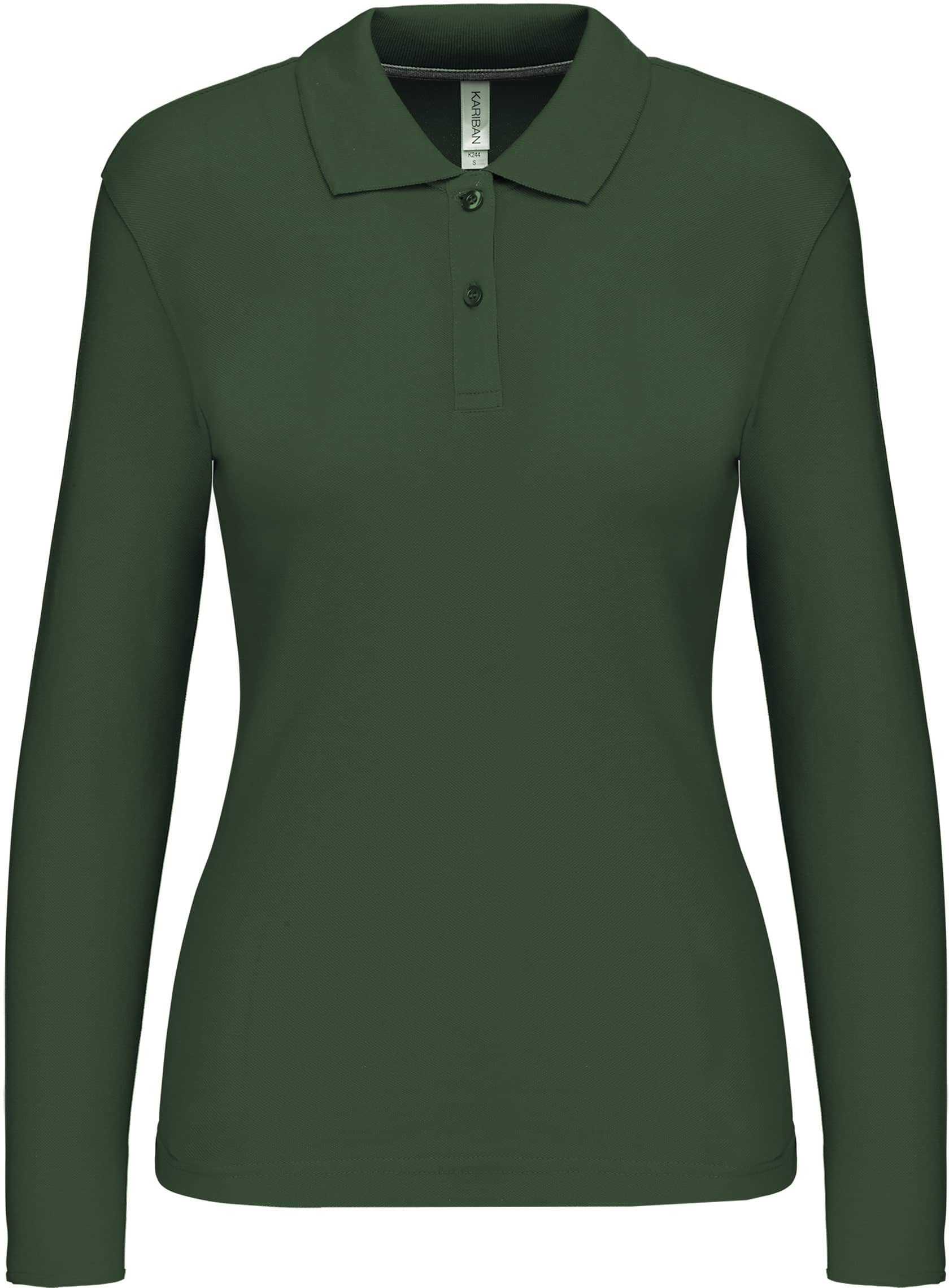 Damen Piqué Poloshirt Langarm
