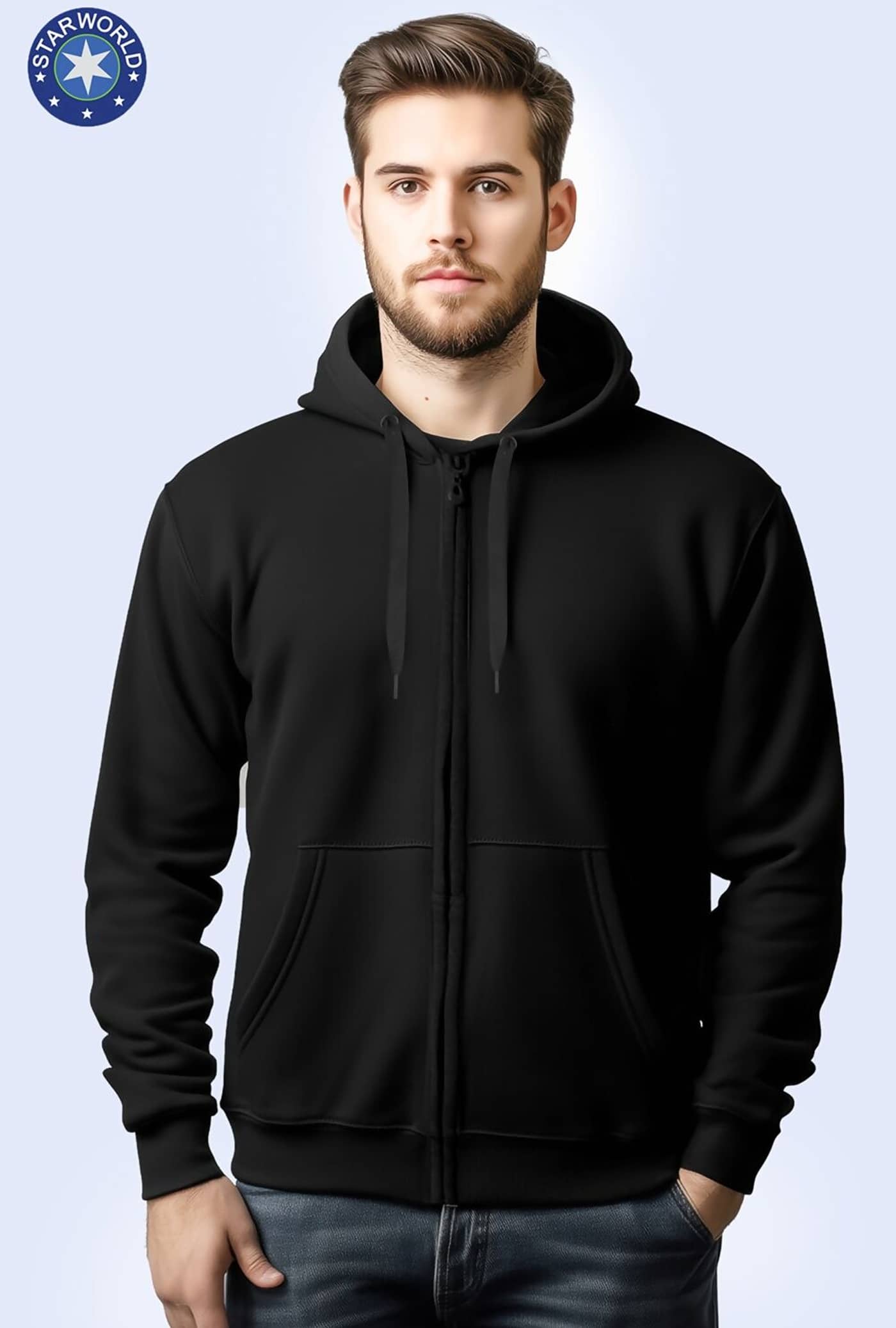 Zip Through Hooded Sweat Jacket