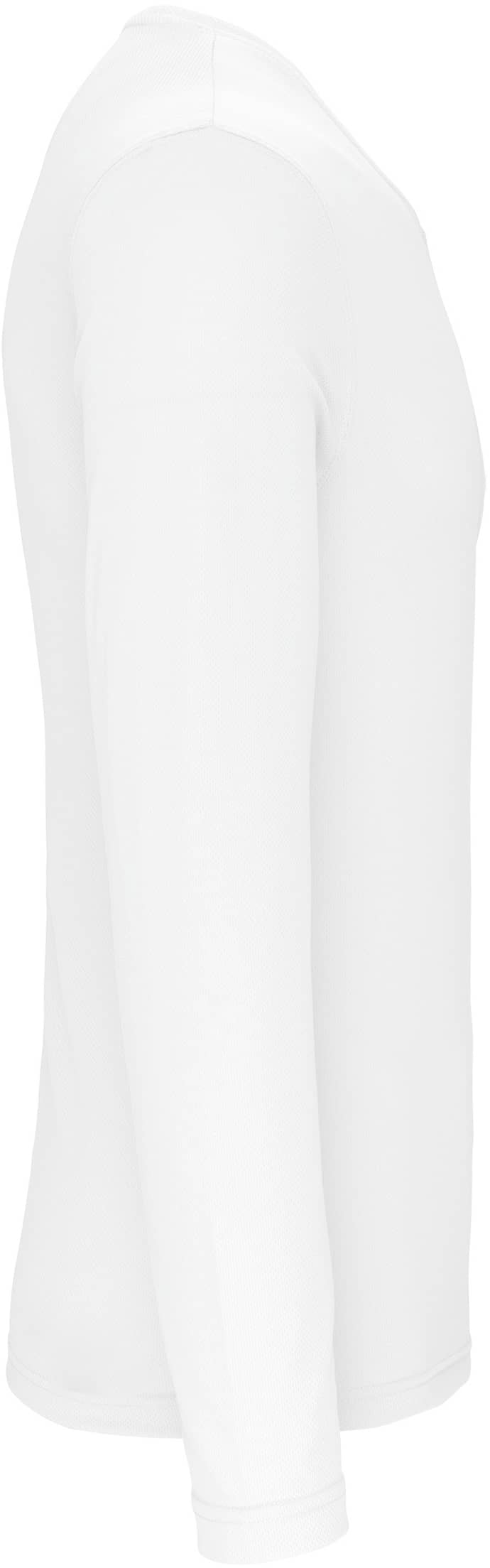 Herren Basic Sport Funktionsshirt Langarm - White