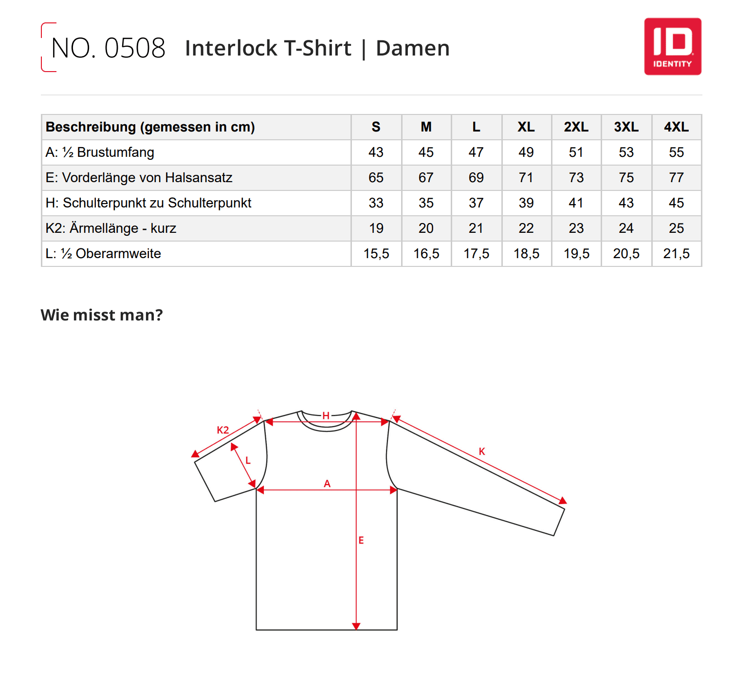 Interlock T-Shirt für Damen