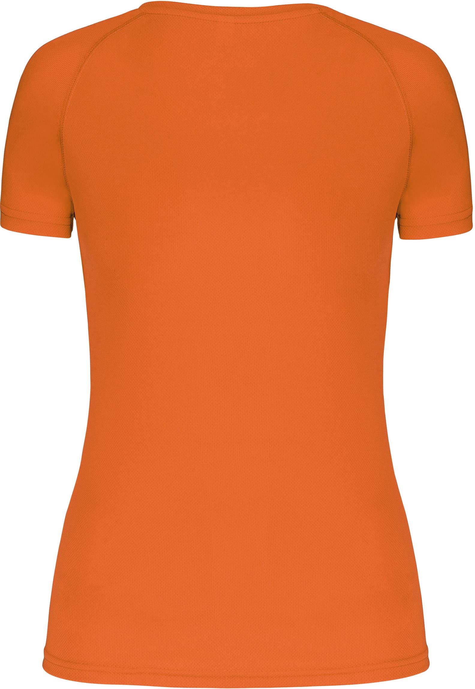 Damen Kurzarm-Sportshirt mit V-Ausschnitt - Fluorescent