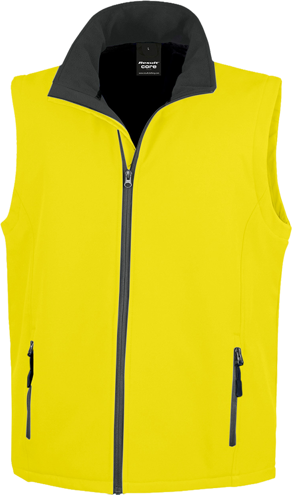 Men's Printable Softshell Bodywarmer with Recycled Fleece Inner