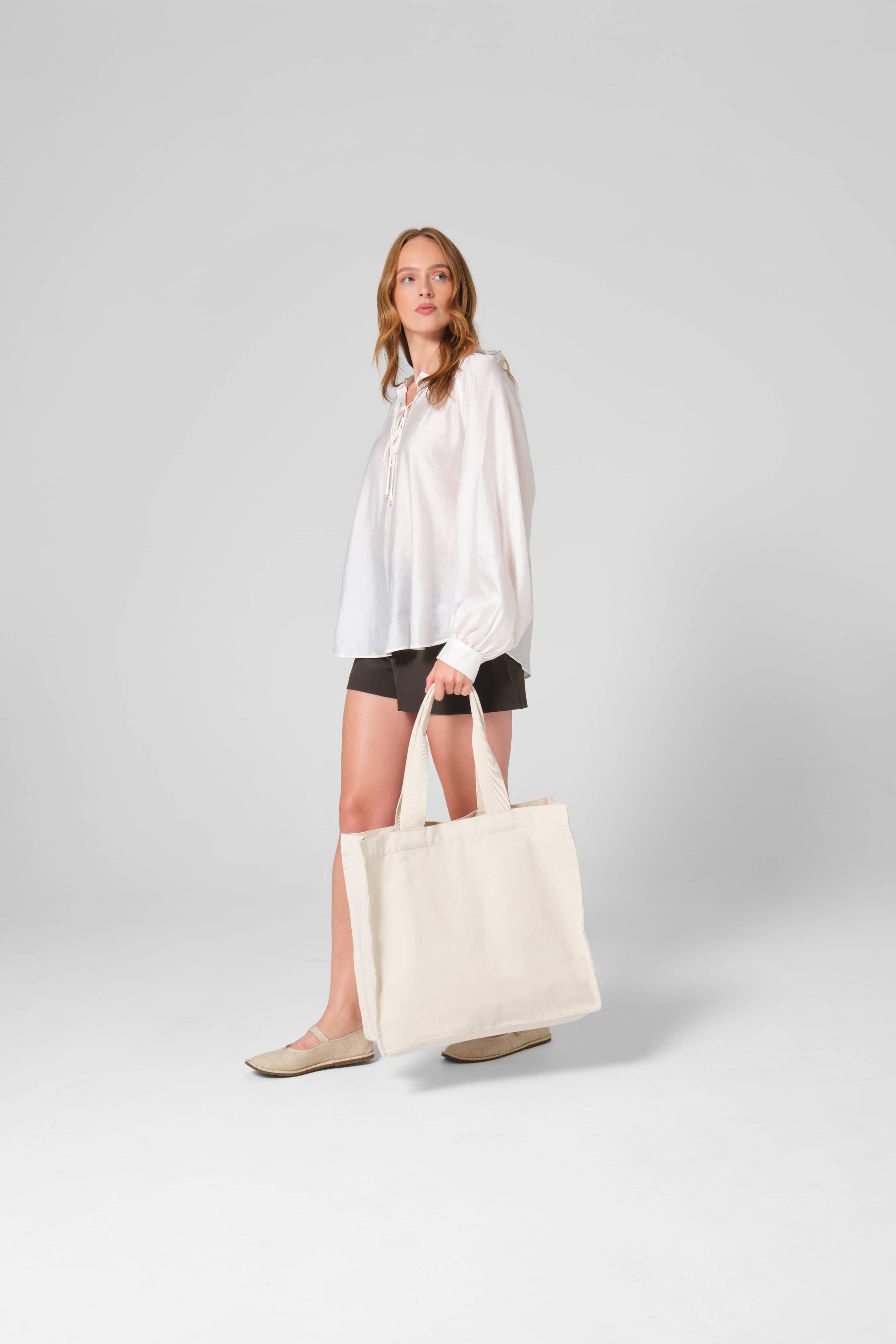 Chevron Handle Shopper