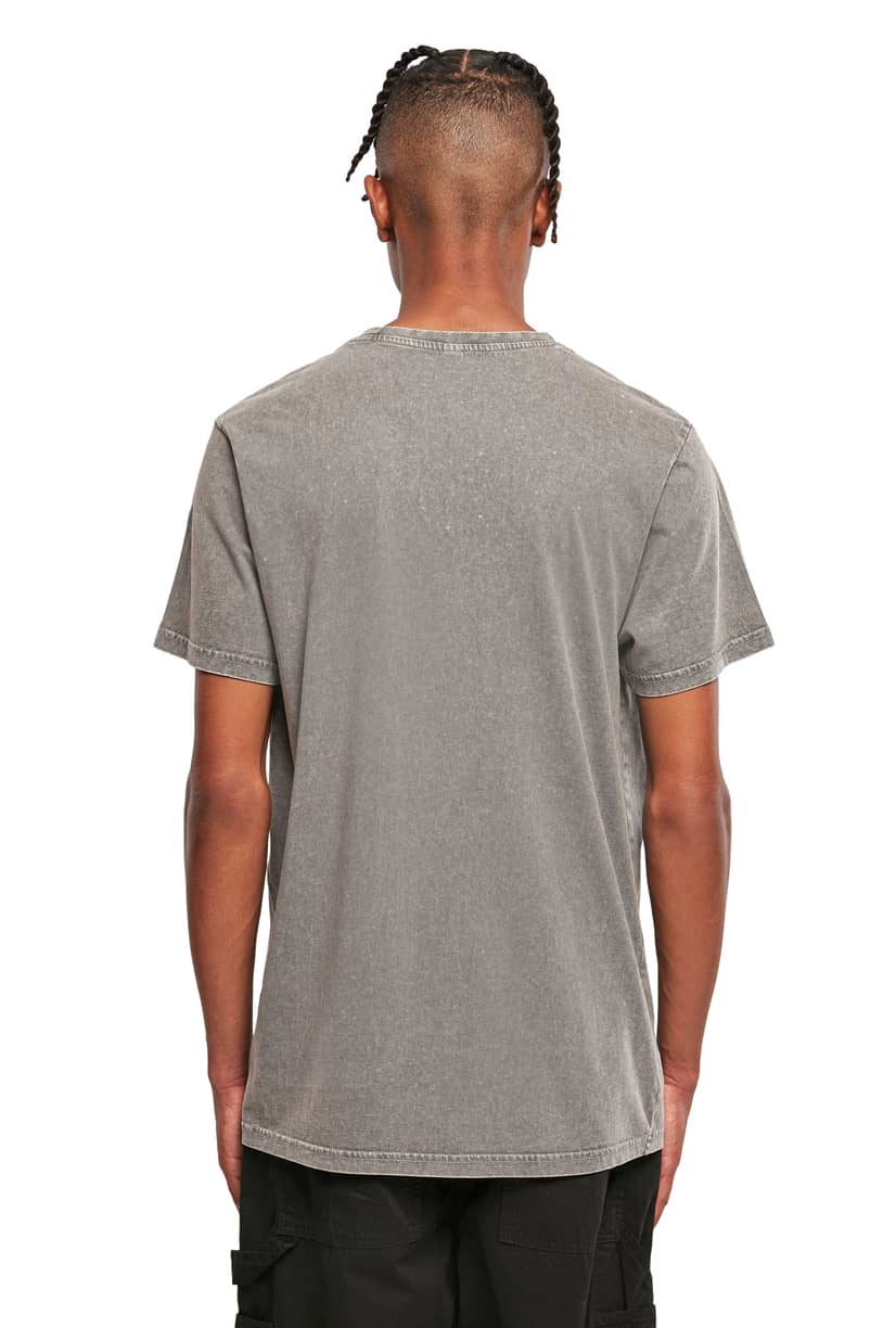 Acid Washed Round Neck Tee