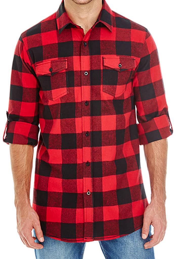 Woven Plaid Flannel Shirt