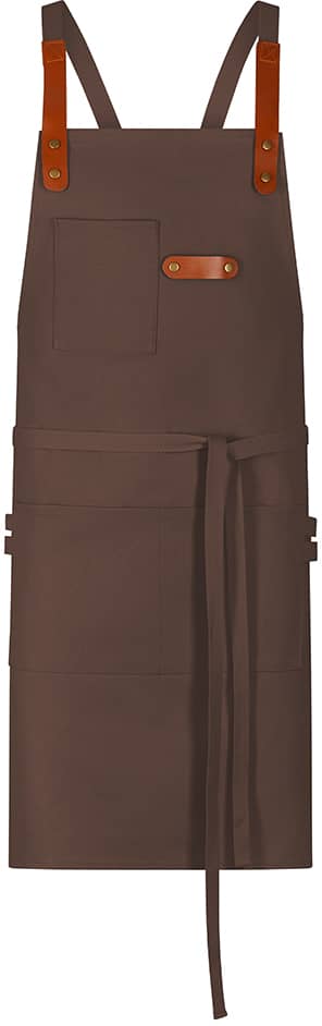 Latzschürze Canvas mit Zier-Label