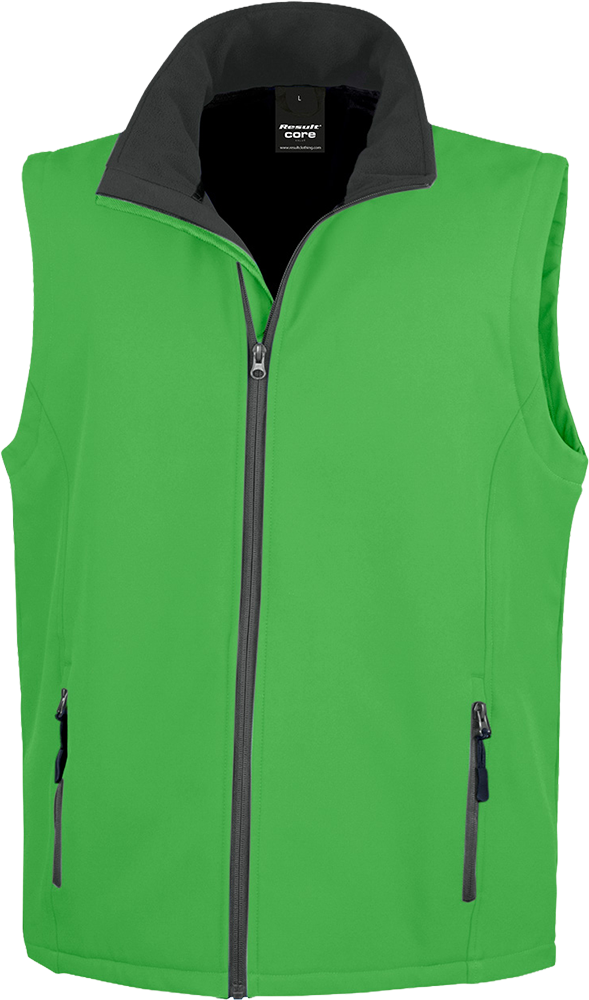 Men's Printable Softshell Bodywarmer with Recycled Fleece Inner
