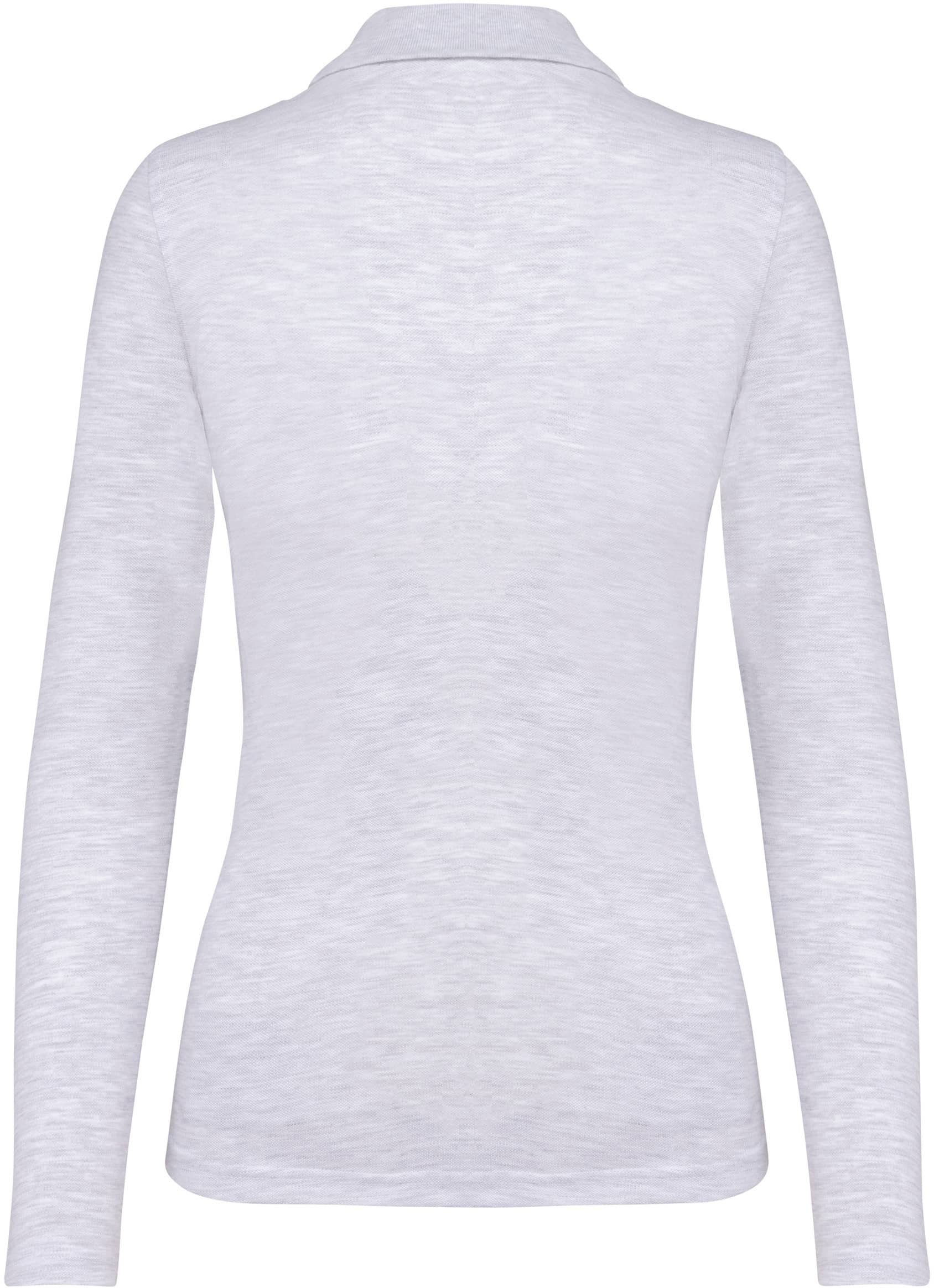 Damen Piqué Poloshirt Langarm