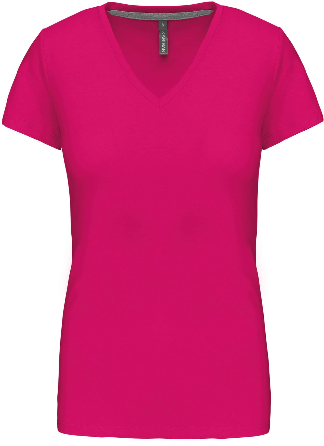 Ladies` Short-sleeved V-Neck T-Shirt