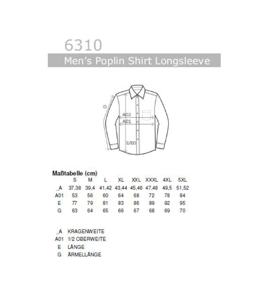 Men´s Poplin Shirt Long Sleeve
