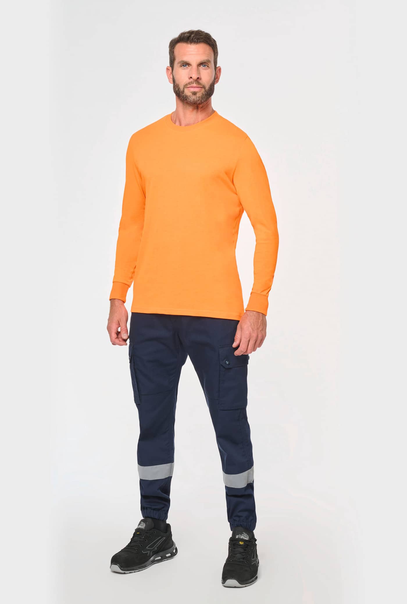 Unisex-Cargo-Hose mit elastischem Saum und reflektierendem Streifen