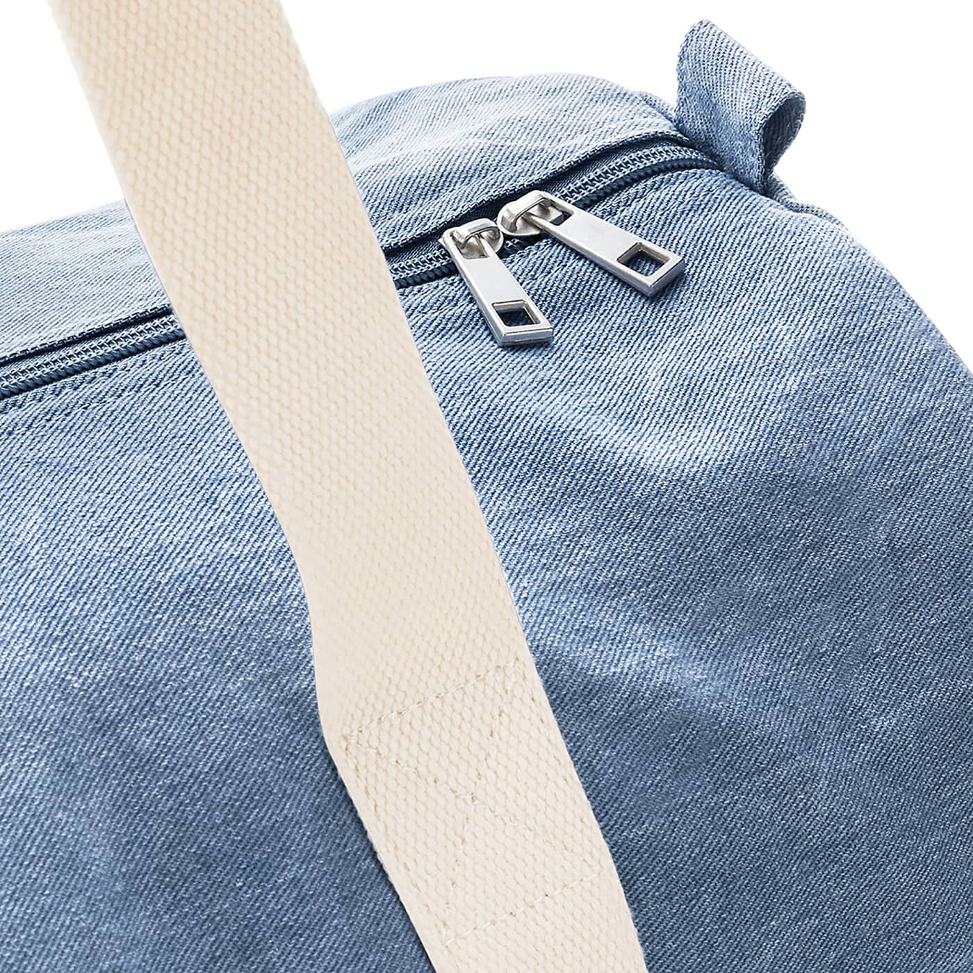 Denim Barrel Bag