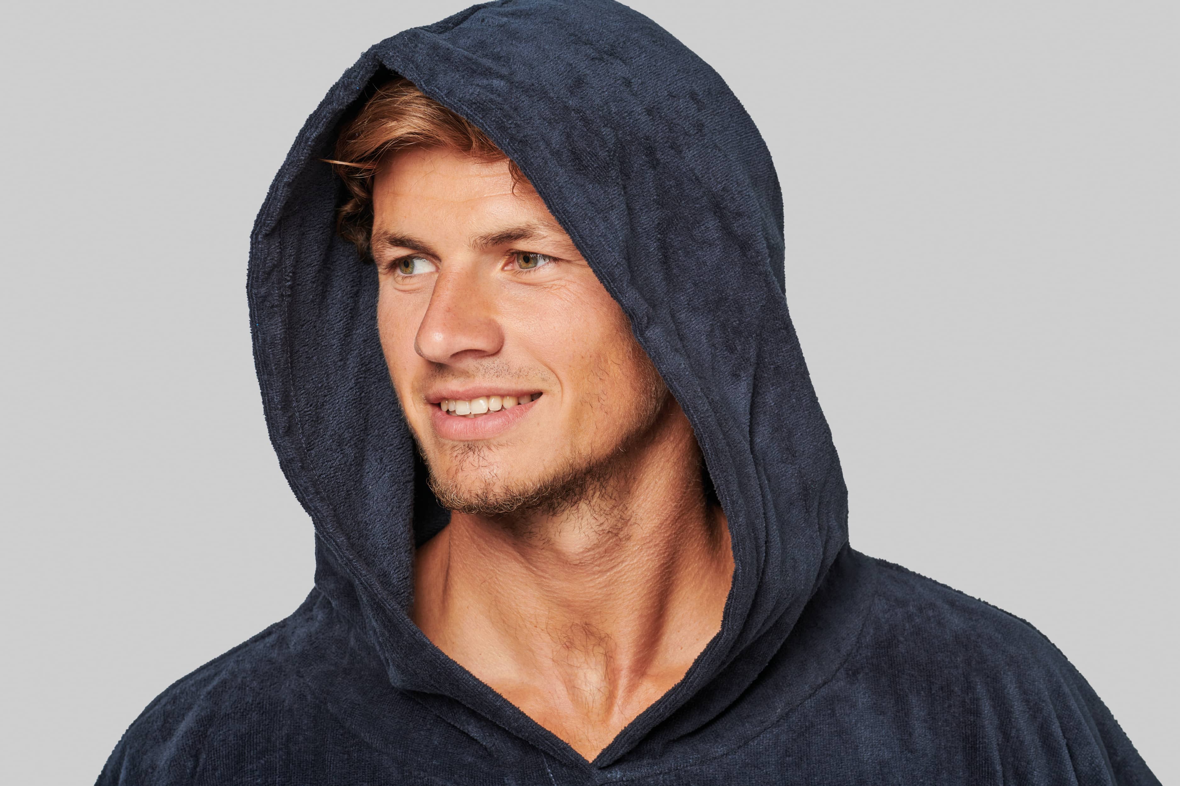 Unisex-Frottee-Poncho mit Kapuze - S/M