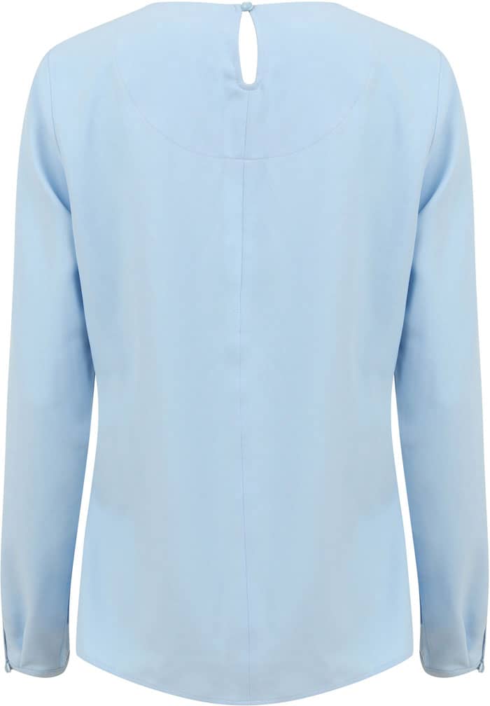 Ladies´ Pleat Front Long Sleeved Blouse