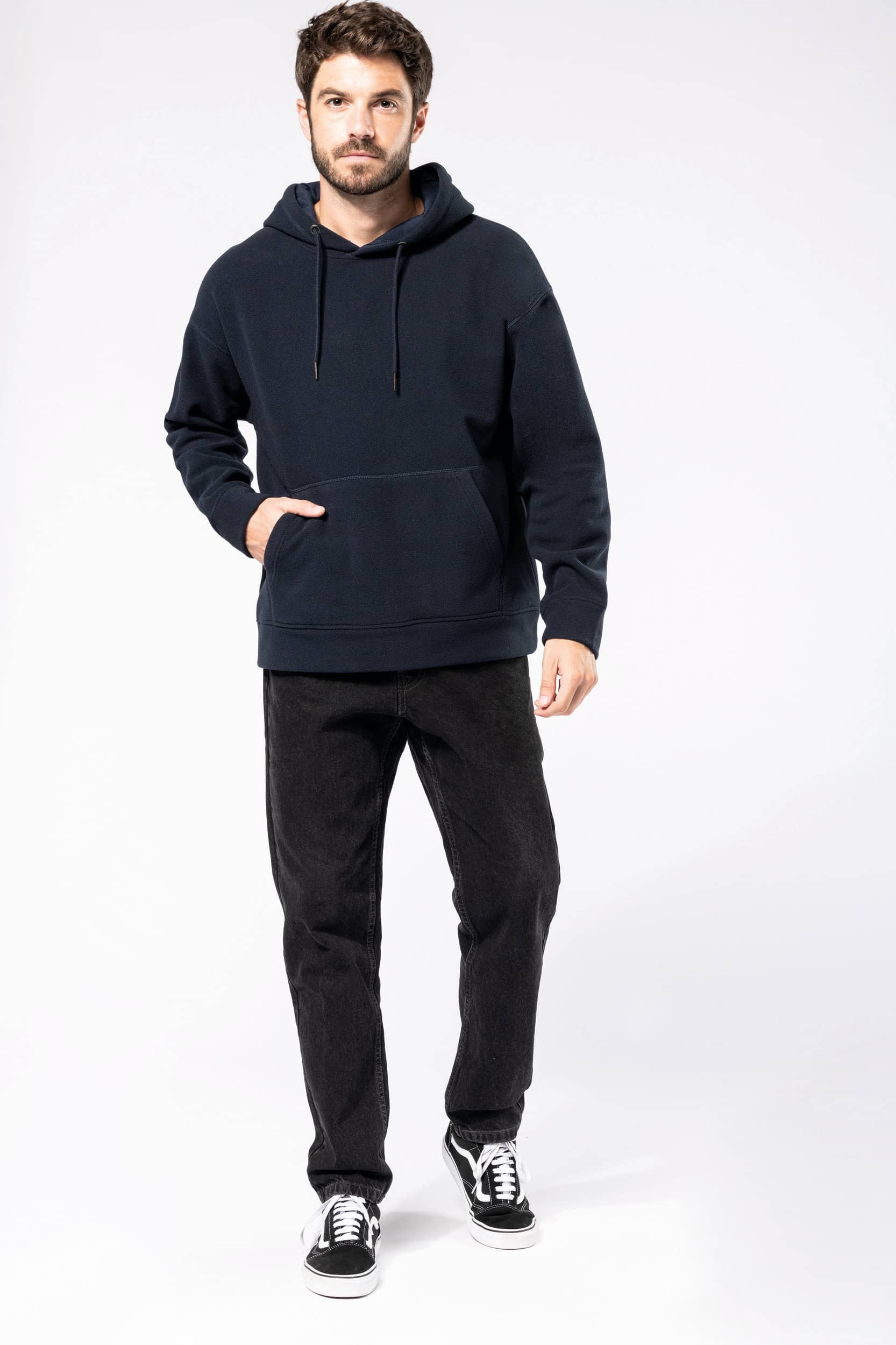 Oversize-Unisex-Kapuzensweatshirt aus recyceltem Fleece