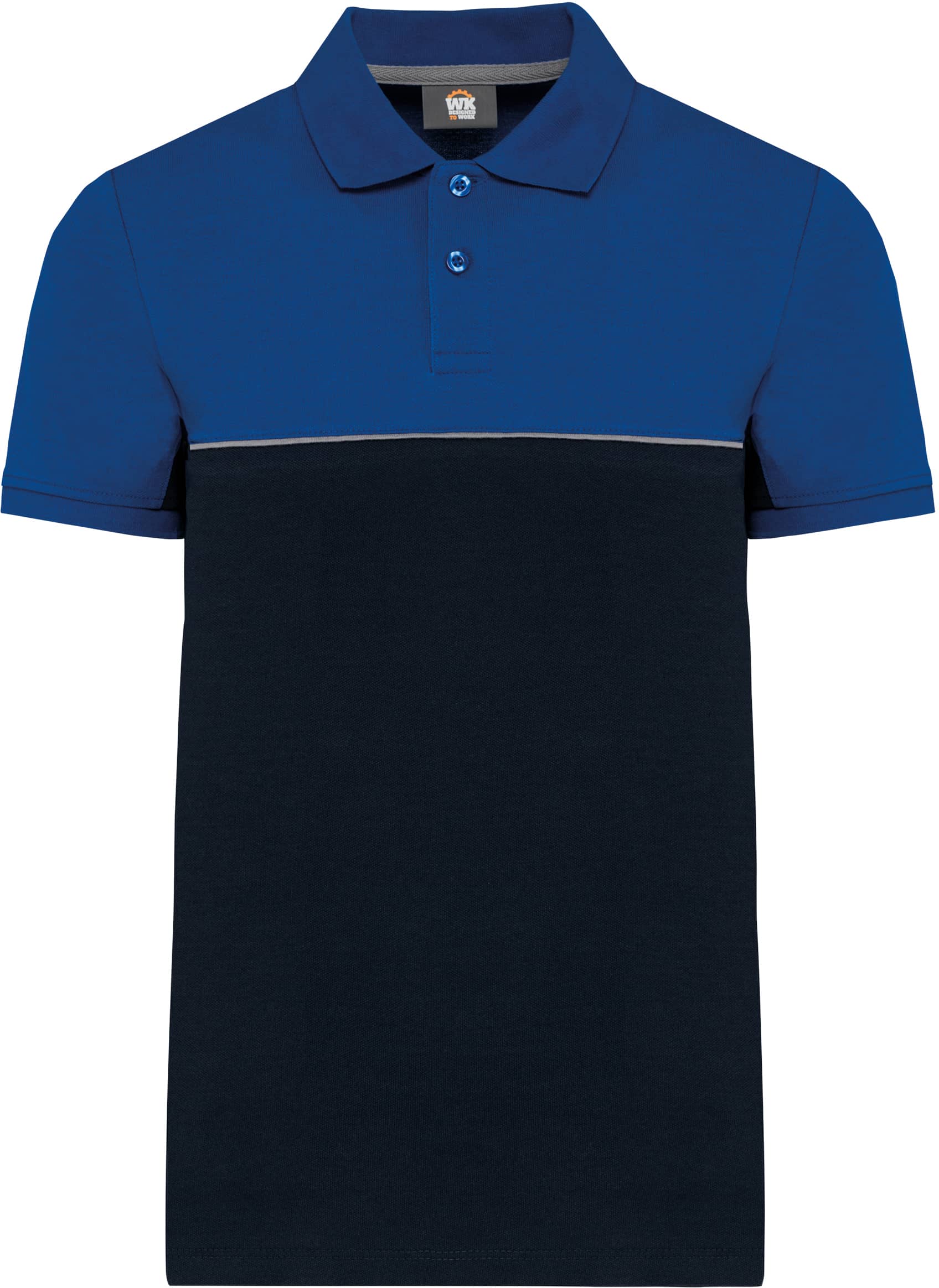Zweifarbiges Kurzarm-Unisex-Polohemd