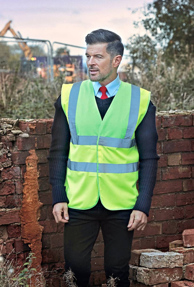 Hi-Vis 2 Bands & Braces Waistcoat