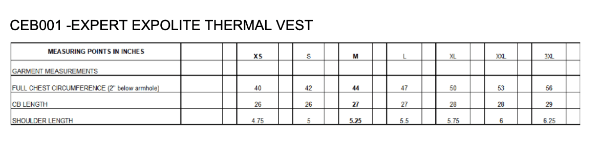 Expert Expolite Thermal Vest