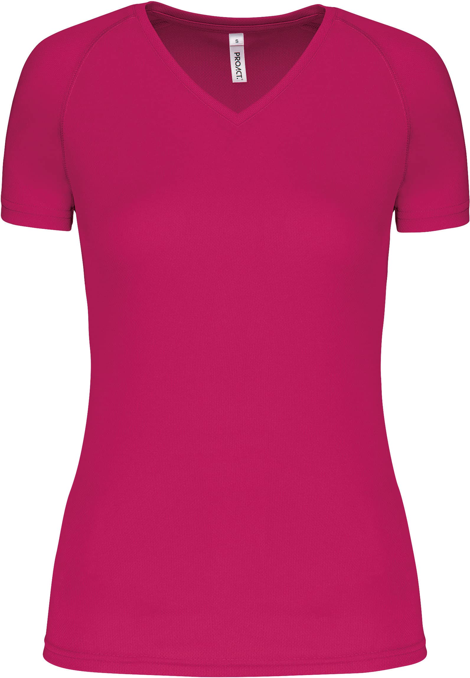 Damen Kurzarm-Sportshirt mit V-Ausschnitt