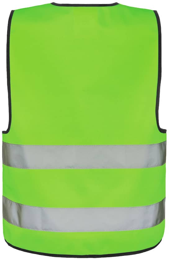 Kids´ Hi-Vis Safety Vest With Front Zipper Aalborg