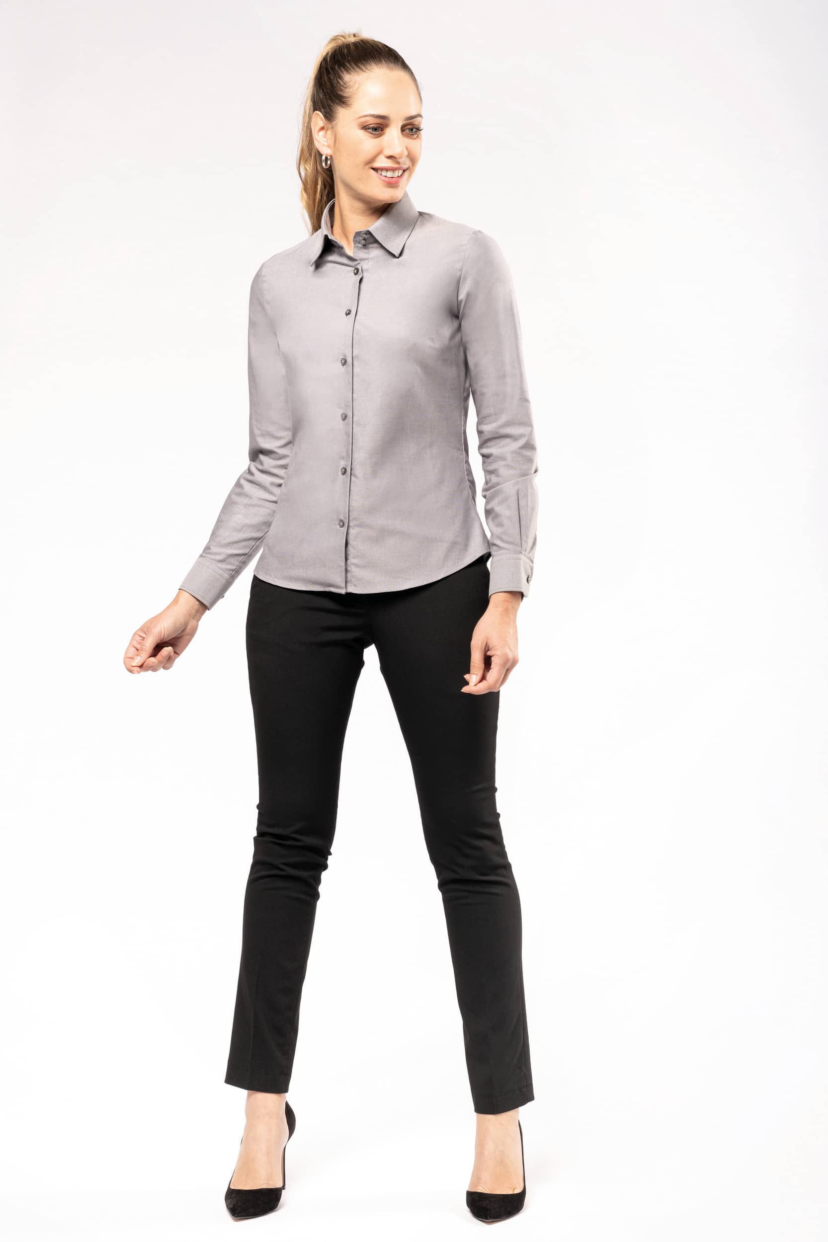 Damen Oxfordbluse Langarm