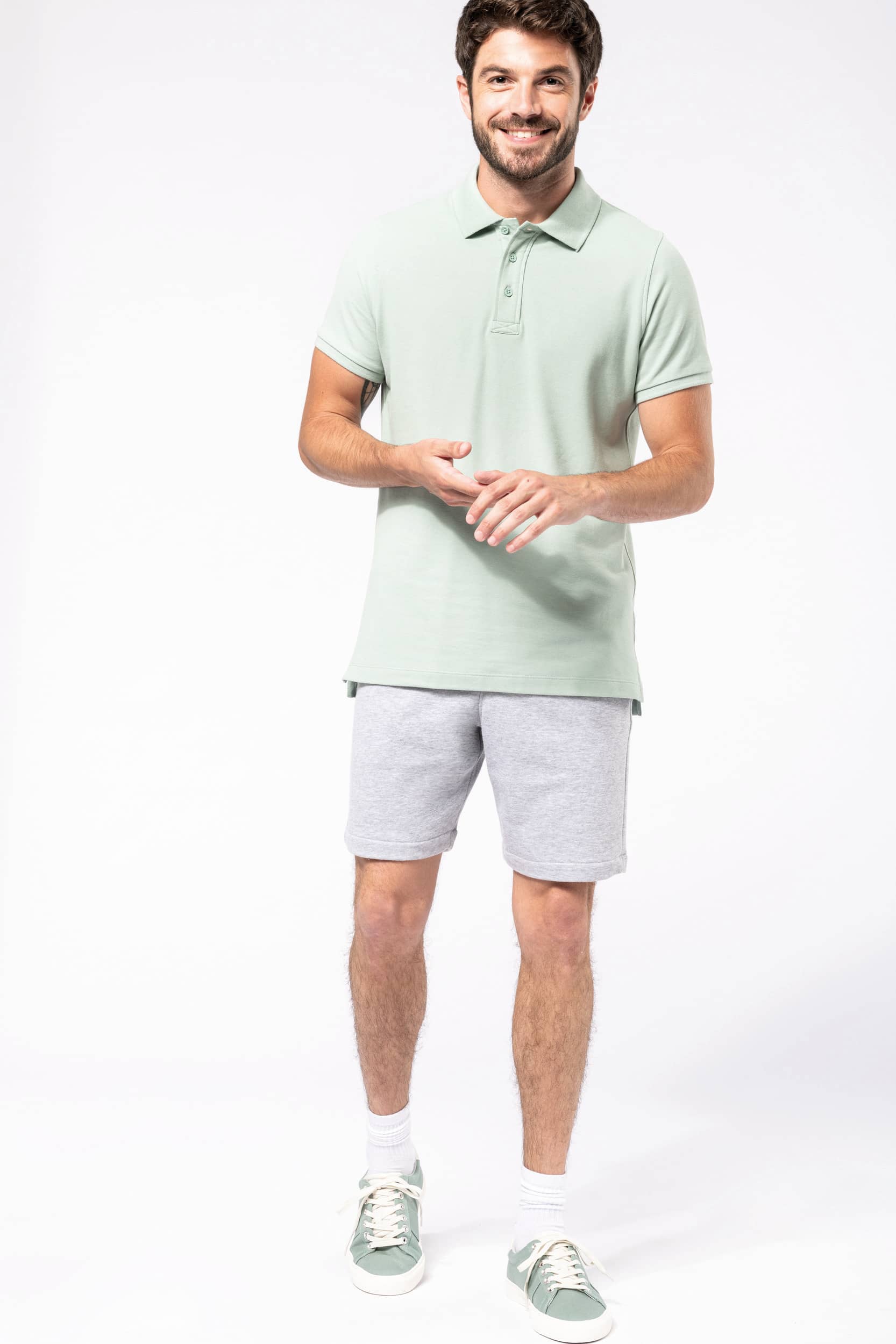 Umweltfreundliche Bermuda-Shorts für Herren aus ungebürstetem Molton