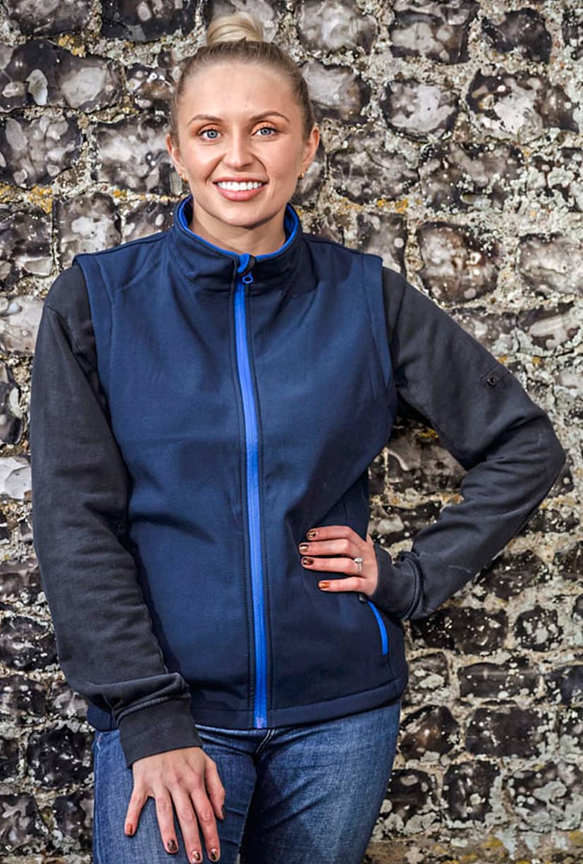 Women´s Printable Softshell Bodywarmer with Recycled Fleece Inner