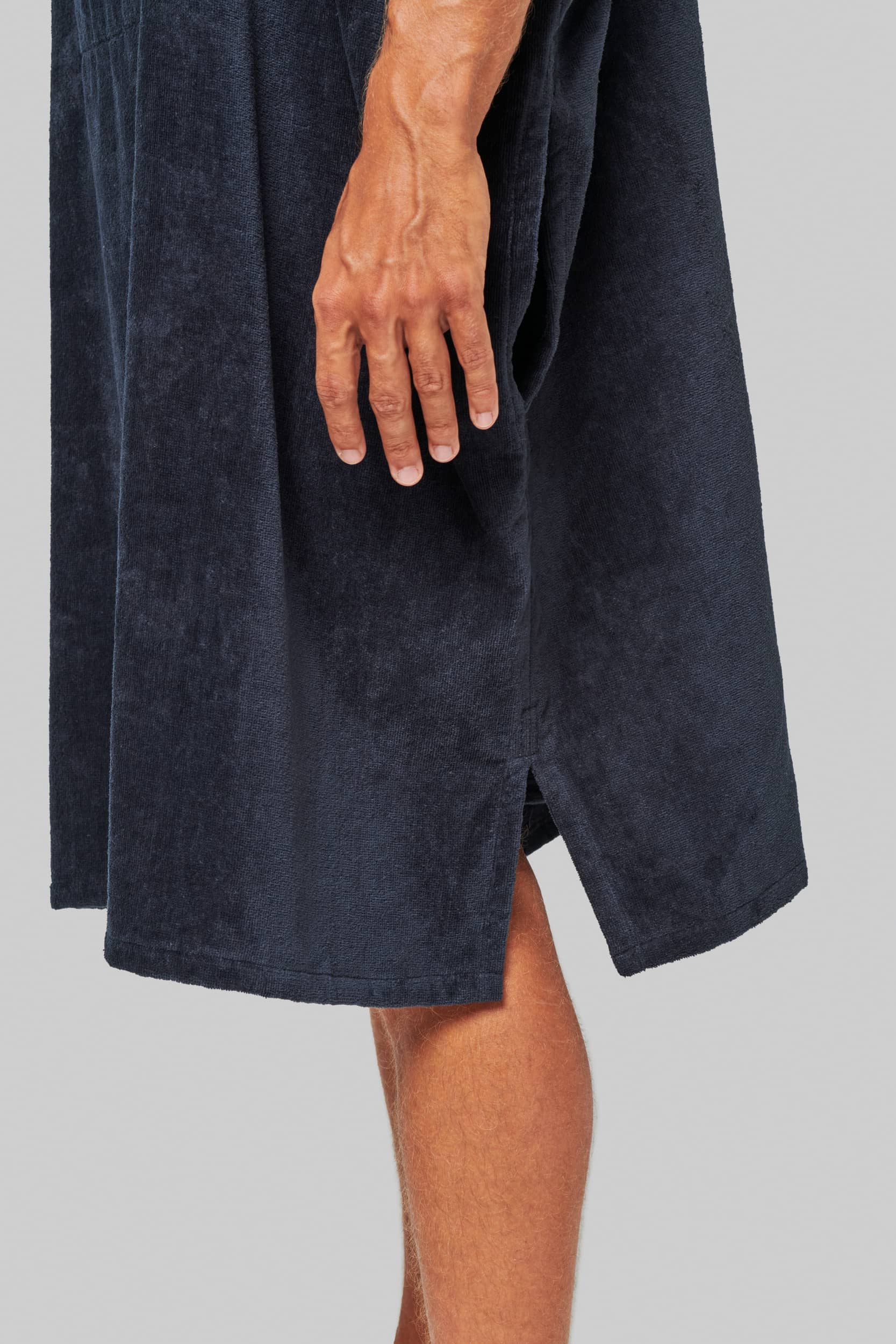 Unisex-Frottee-Poncho mit Kapuze - L/XL