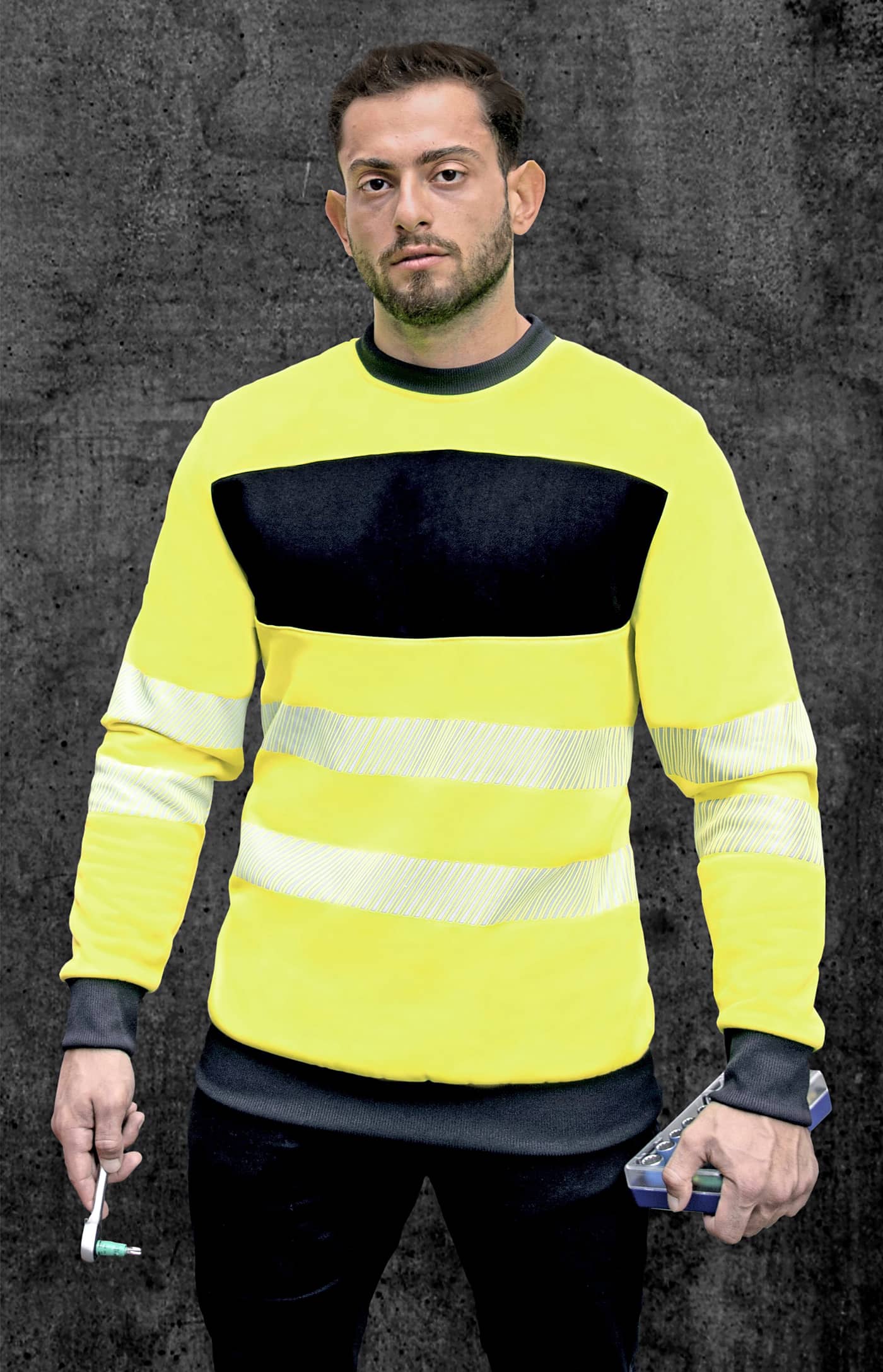 EOS Hi-Vis Workwear Sweatshirt With Printing Area