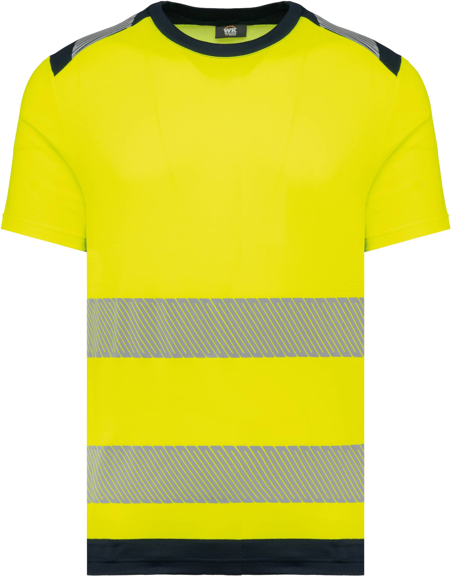 Recyceltes Sicherheits-T-Shirt mit Rundhalsausschnitt und kurzen Ärmeln
