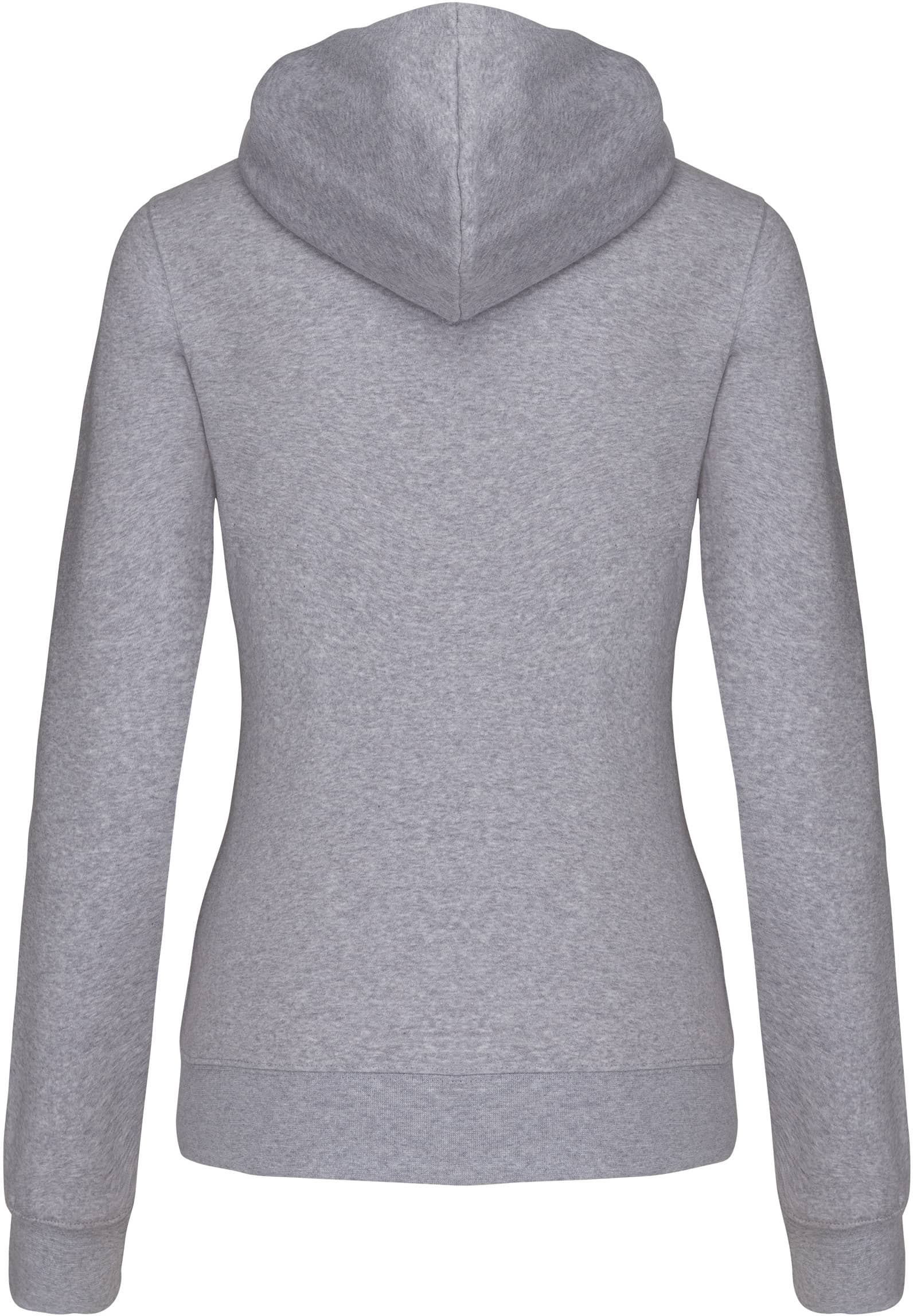 Damen-Kapuzensweatshirt Bicolor mit Reißverschluss