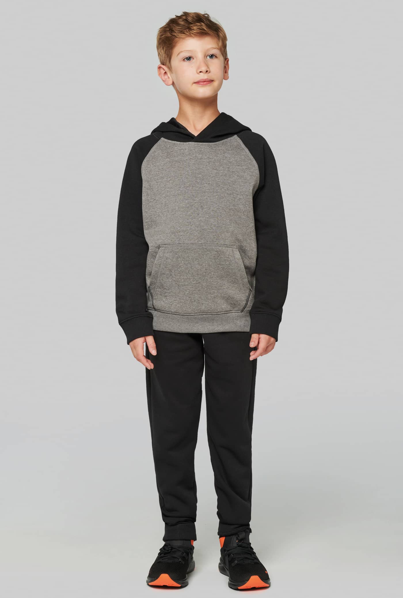 Zweifarbiges Kapuzensweatshirt für Kinder