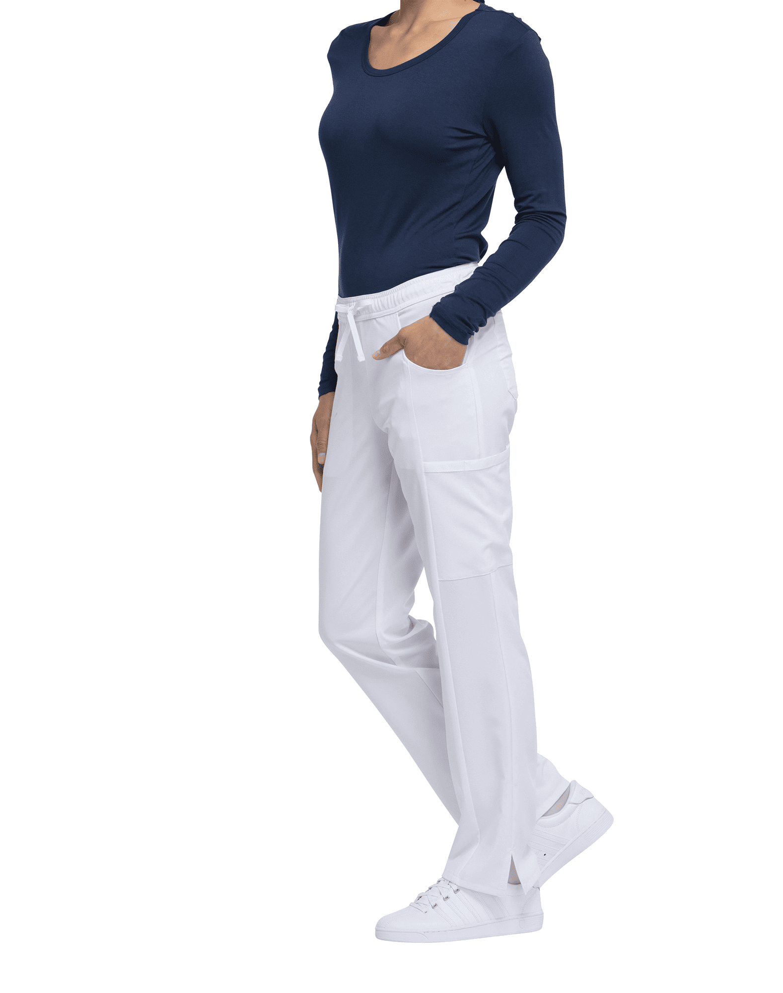 Damenhose mit mittlerem Bund und Kordelzug