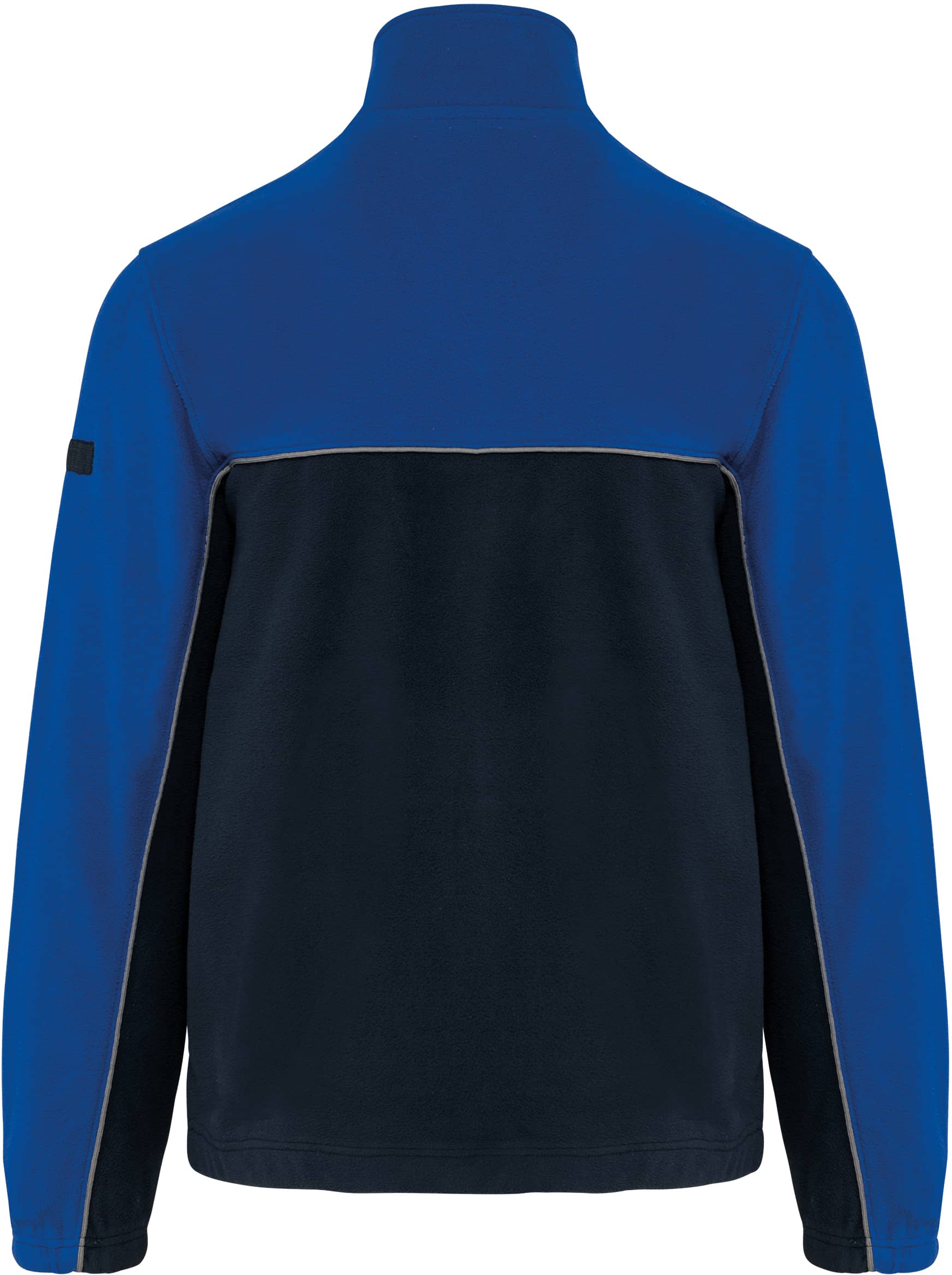 Zweifarbige, umweltfreundliche Unisex-Fleecejacke