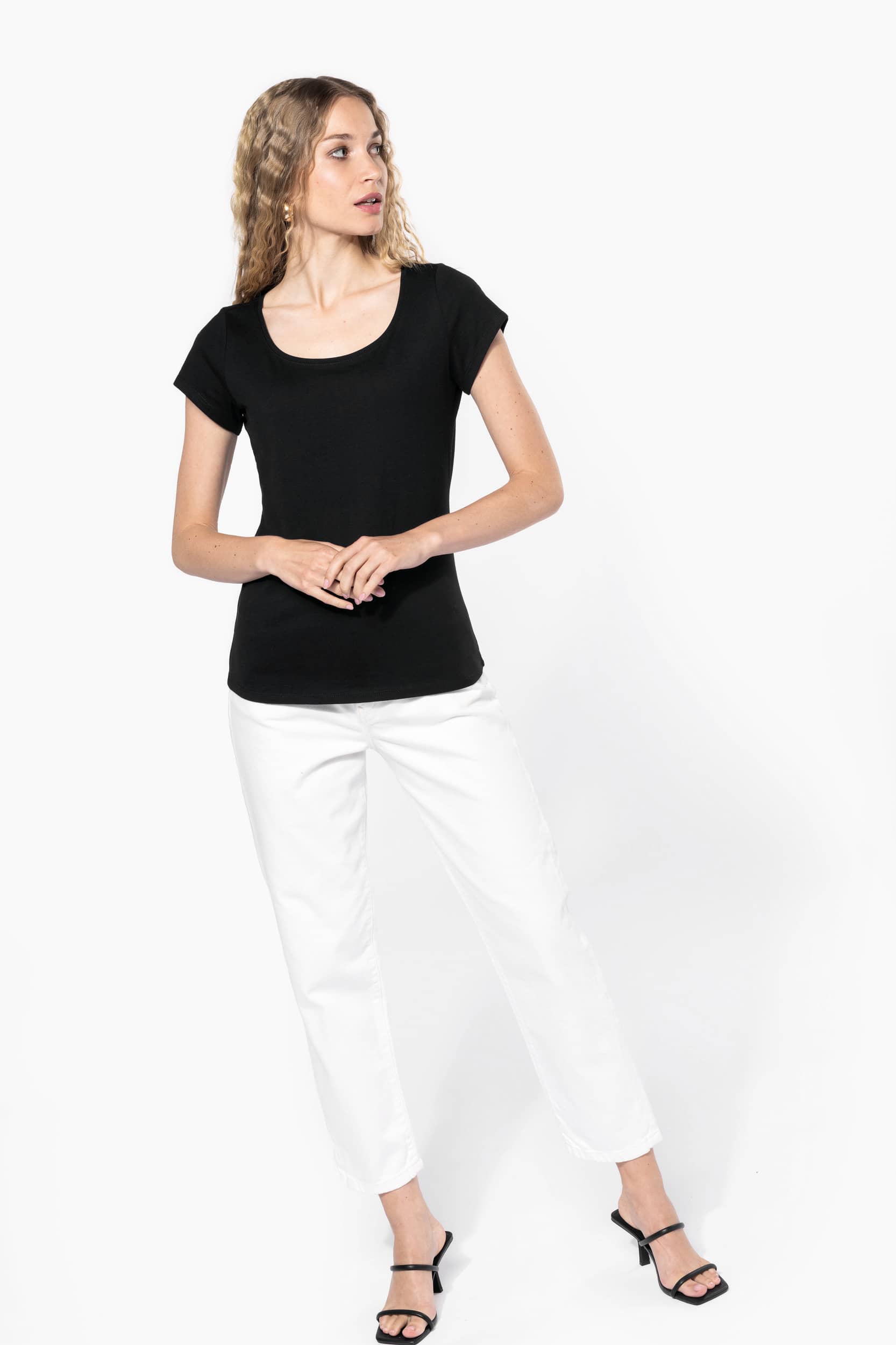 Ladies’ Boat Neck Short-sleeved T-shirt