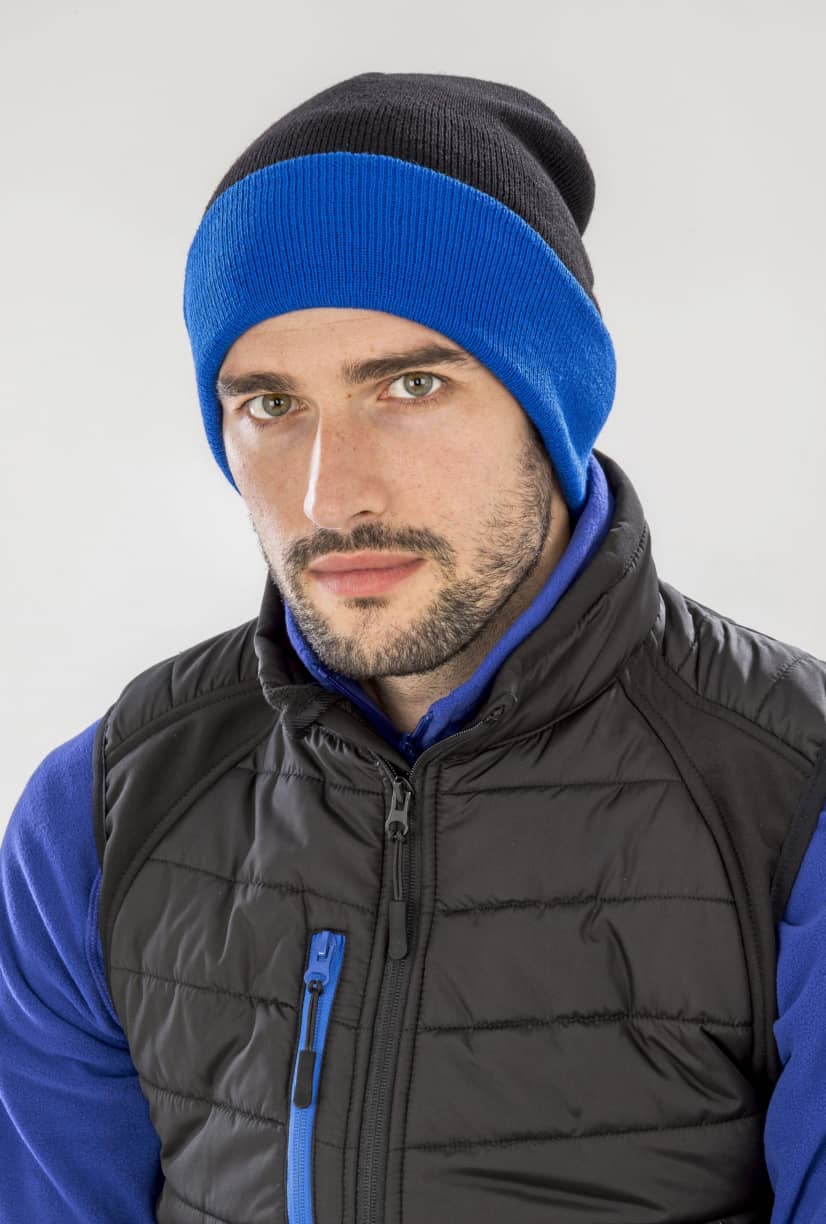 Recycled Black Compass Beanie