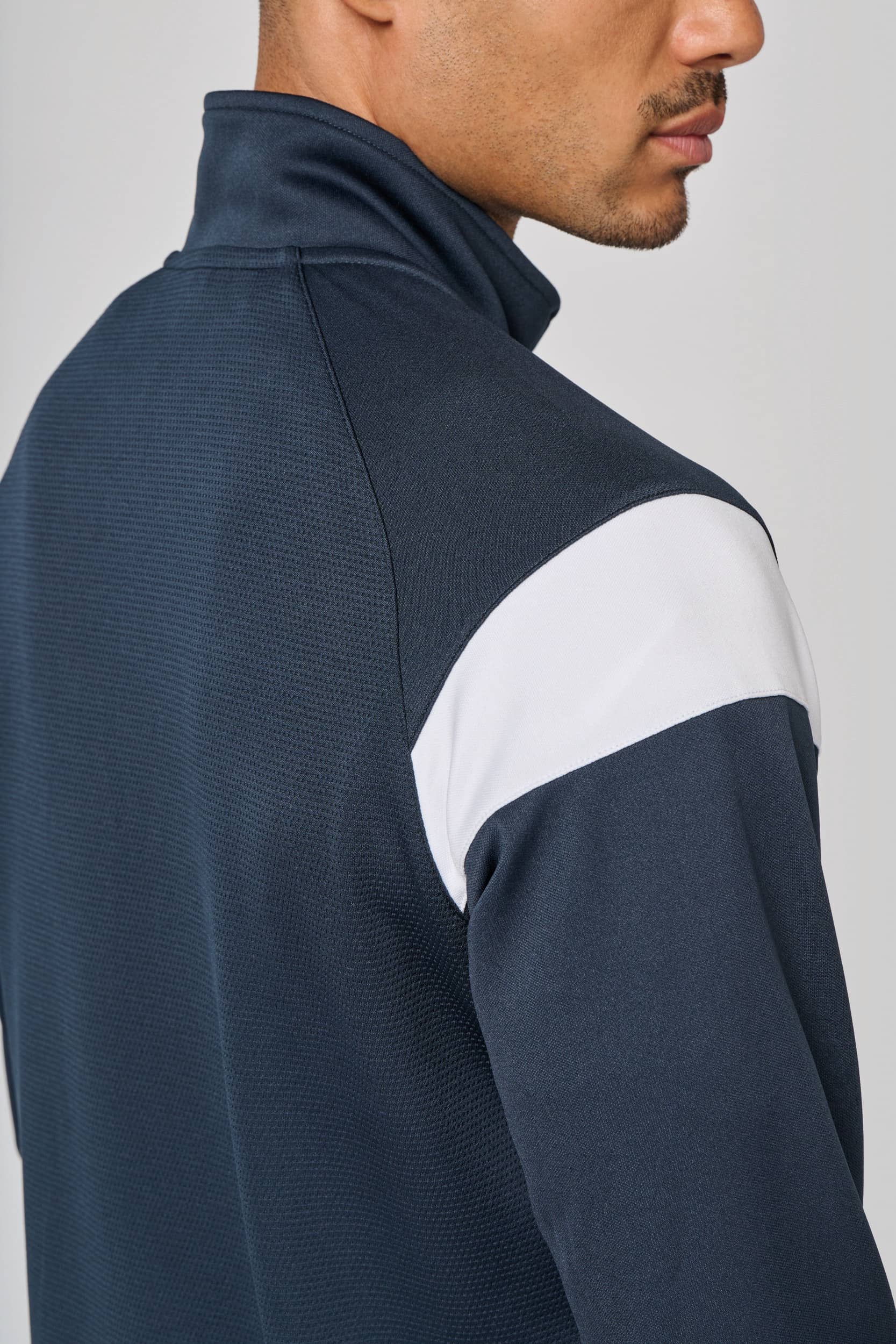 Unisex Trainings-Sweatshirt mit 1/4 Reißverschluss