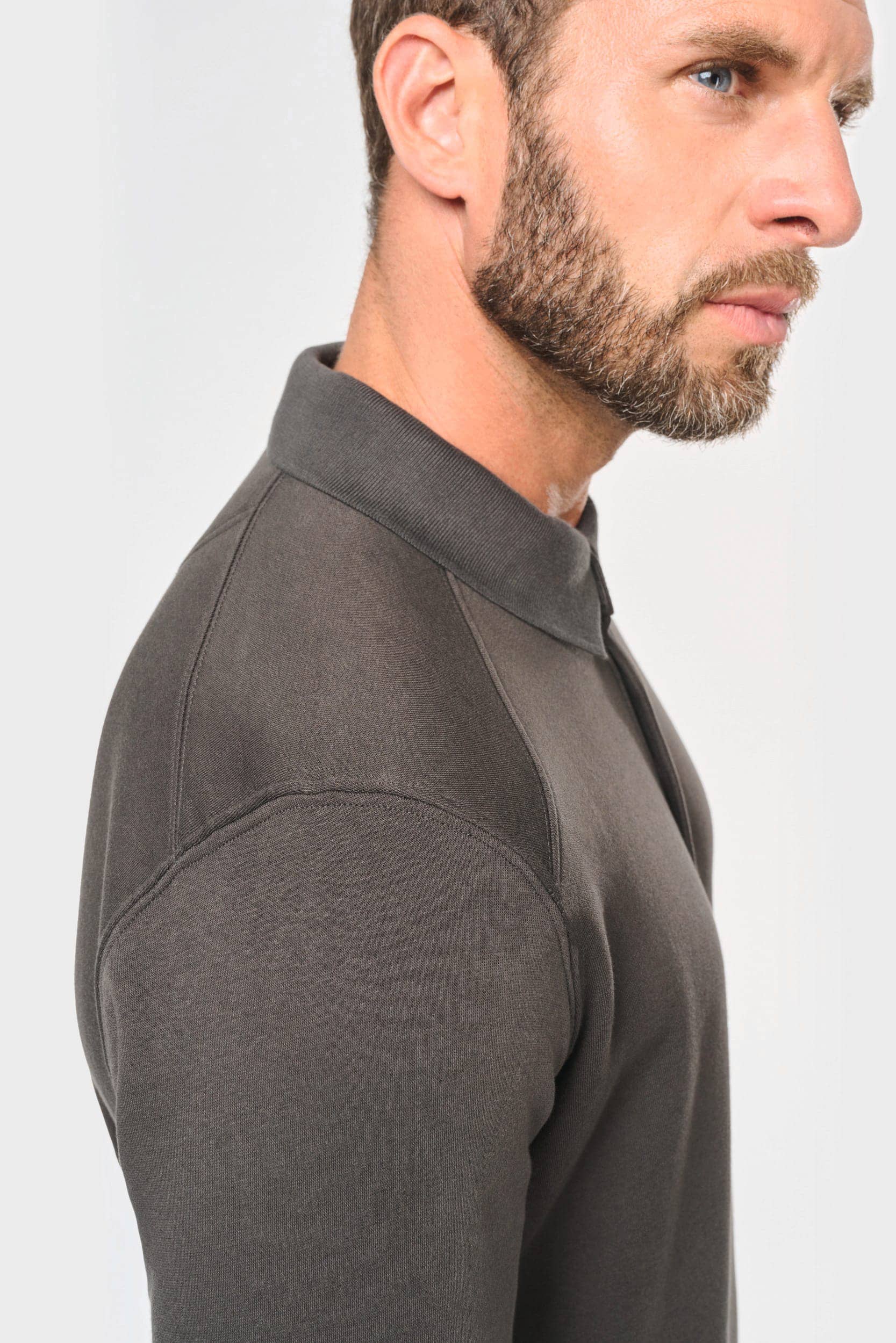 Sweatshirt mit Polokragen