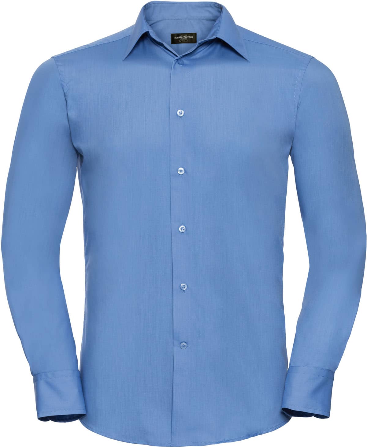 Men's Long Sleeve Tailored Polycotton Poplin Shirt