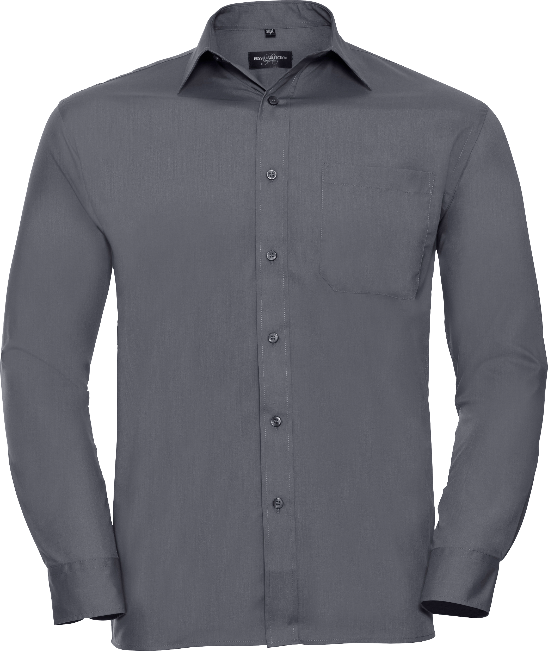 Men's Long Sleeve Classic Polycotton Poplin Shirt