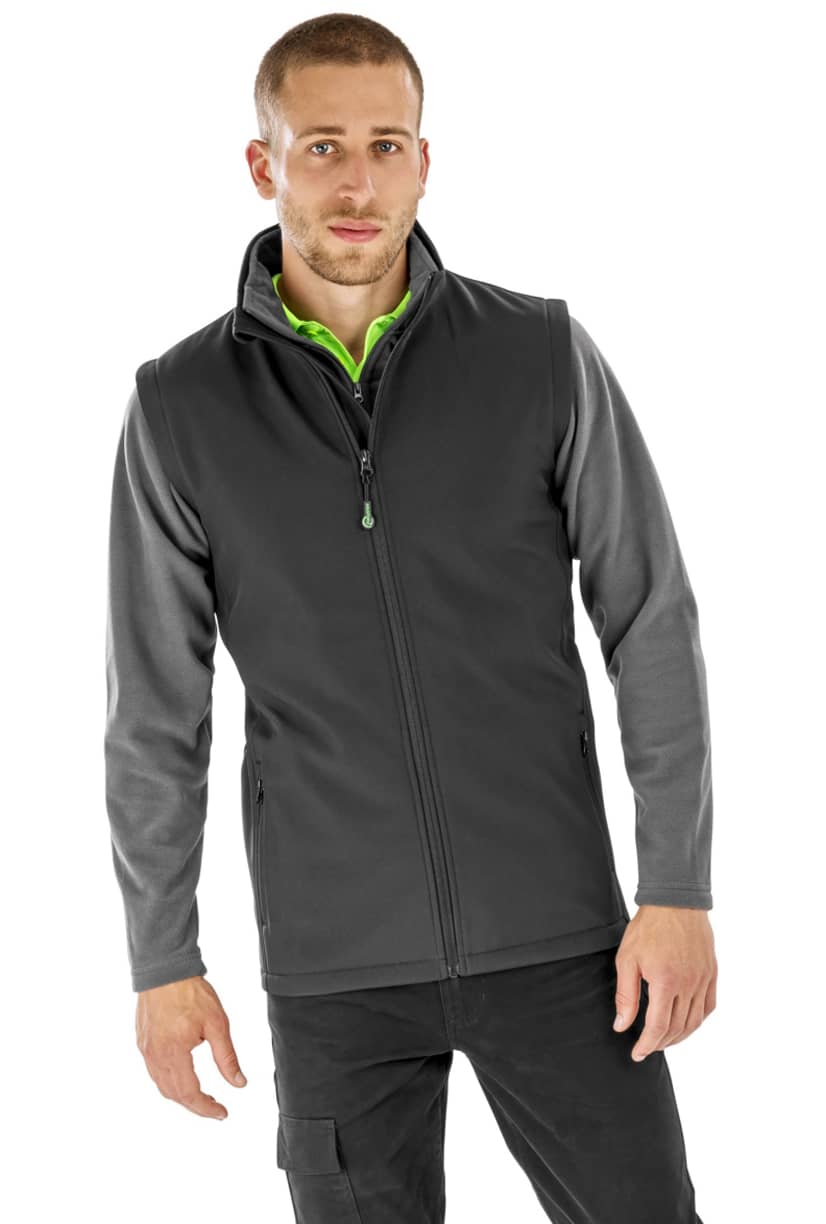 Men´s Recycled 2-Layer Printable Softshell Bodywarmer