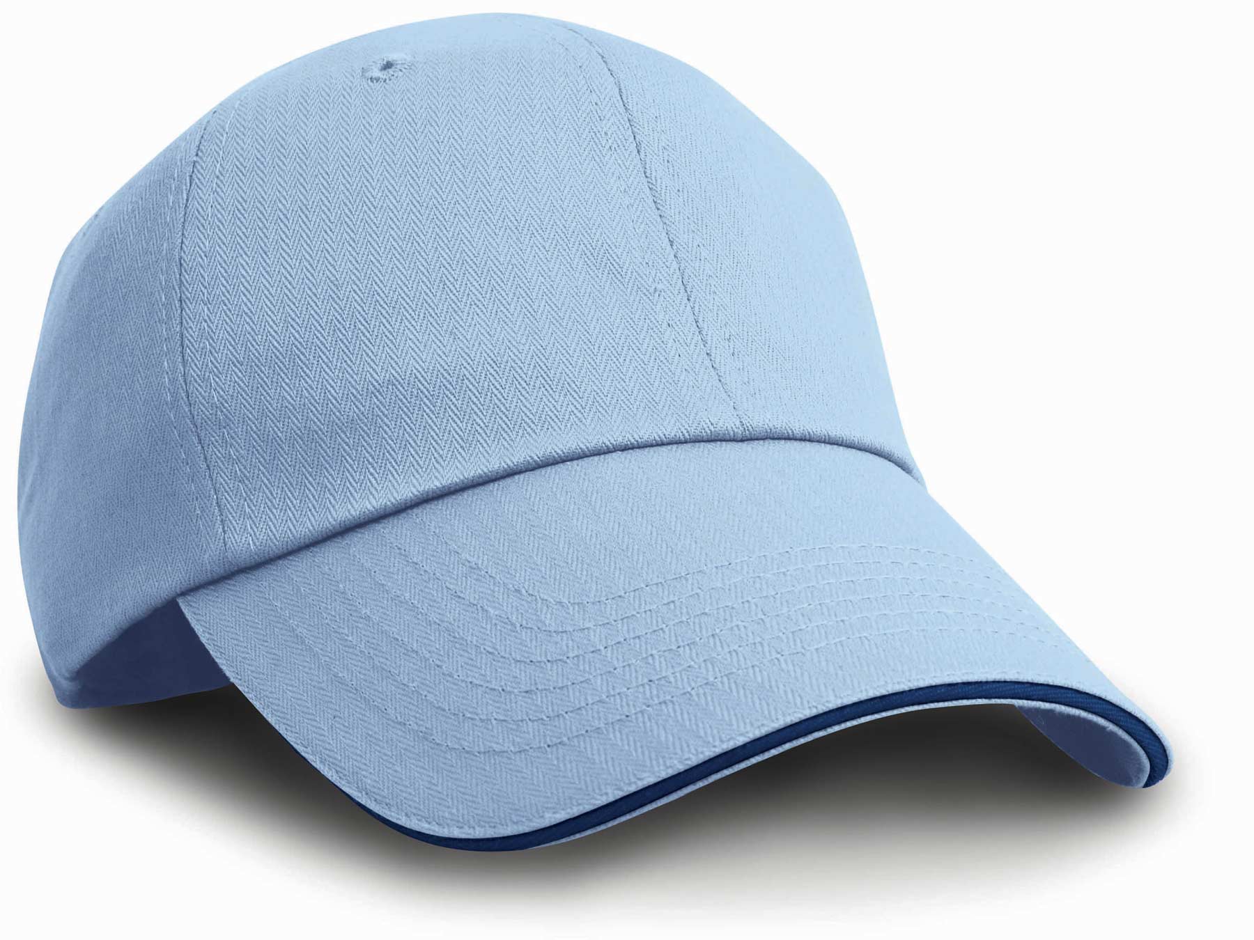 Herringbone Cap With Sandwich Peak