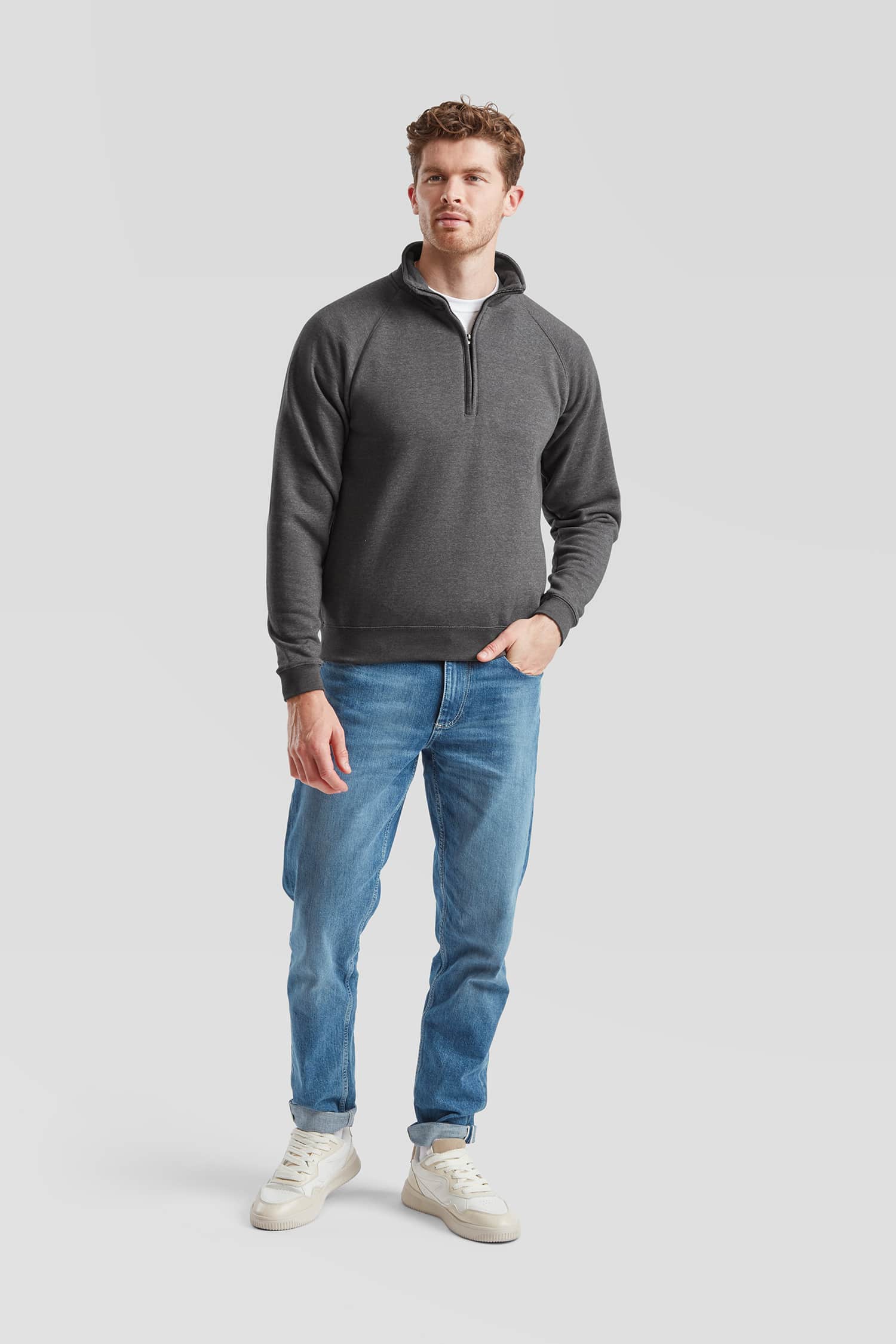 Premium Zip Neck Raglan Sweat