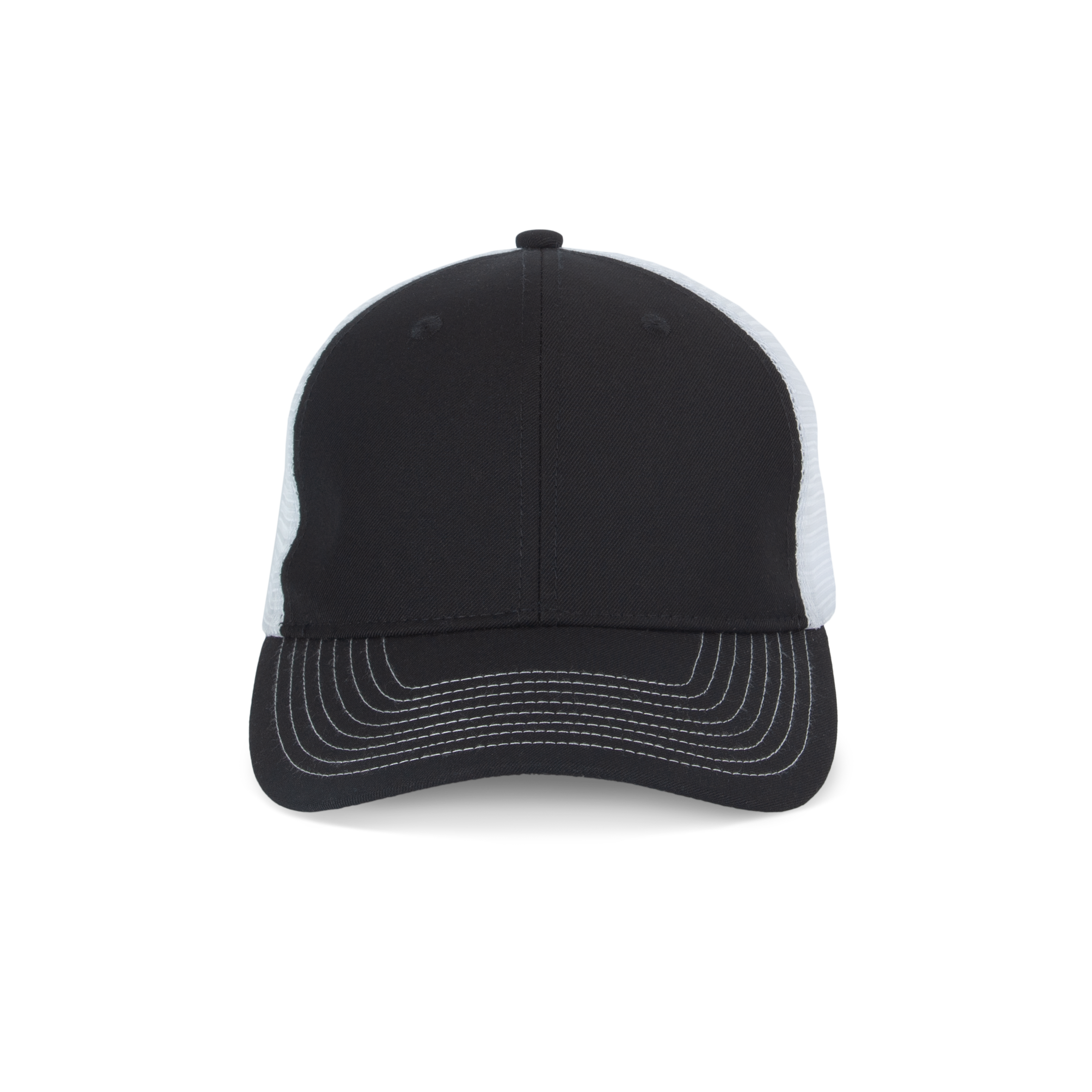 6 Panel Trucker mit kontrastfarbenen Nähten