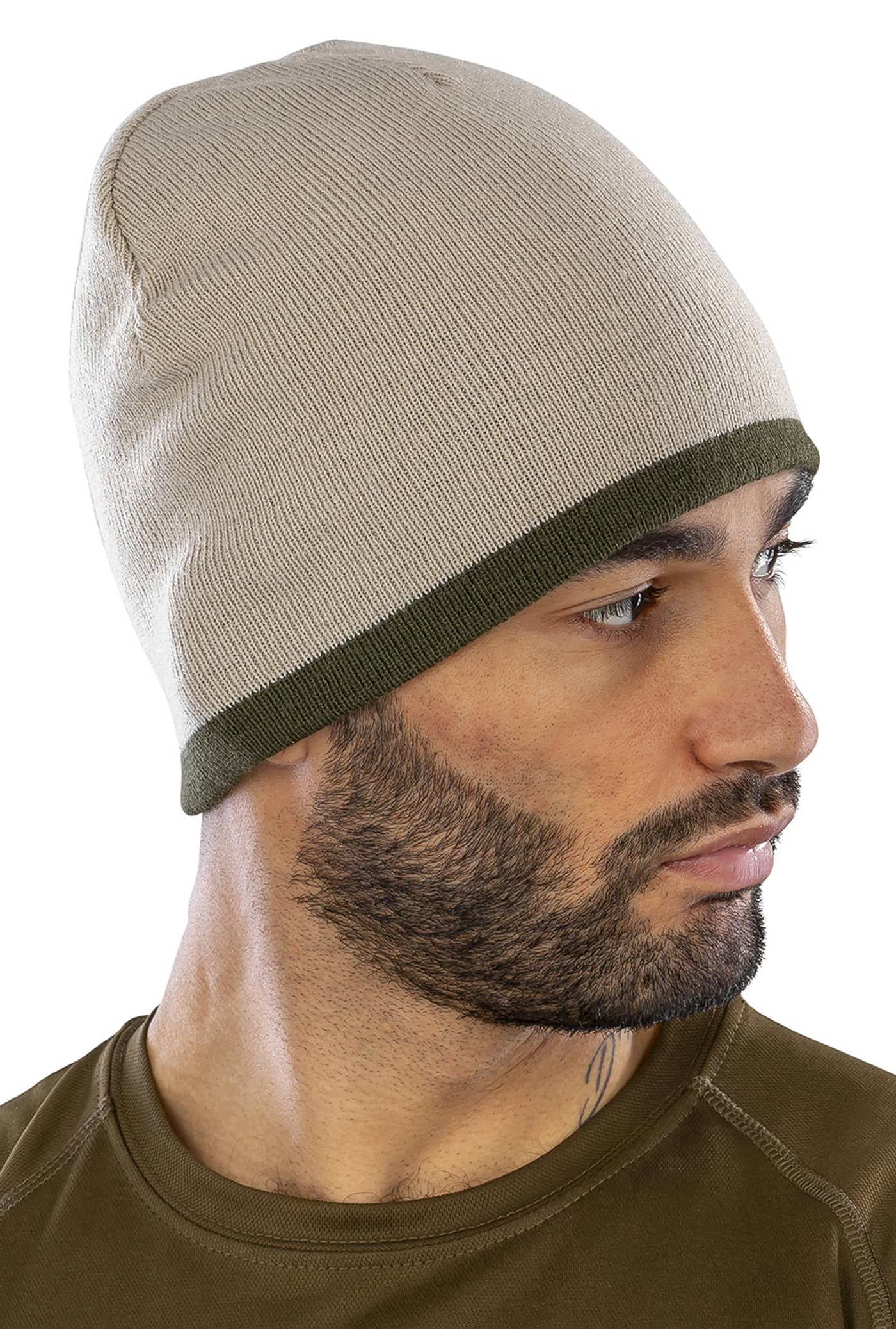 Soft Feel Cuffless Reversible Beanie